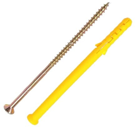 Kit D'assortiment De 100 Pièces For Fixations Et Vis À Placo - 50 Chevilles En Plastique Tête Plate(8 x 80mm)