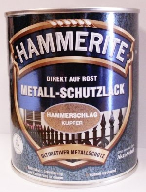 250 ML Hammerite direttamente sulla ruggine del metallo Vernice Protettiva rame, martellato