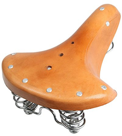 SENQI Bicycle Saddle Mountain Bike Retro Saddle Genuine Leather Cowhide Comfortable