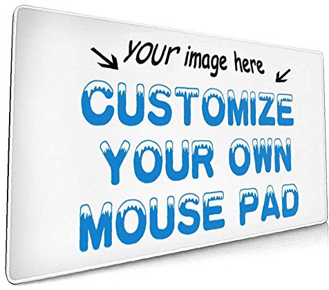 Naispanda Personnalisé Photo Texte Tapis de Souris 900x400x3mm,Personnalisée Personnalisable Jeux Mouse Pad Mat Grand avec Base Caoutchouc Anti-Glissant Surface Texturée pour Bureau et Maison Cadeau