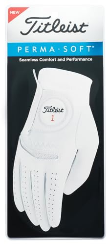 TITLEIST Perma Weiche Herren-Handschuhe, Weiß – Rechte Hand/L