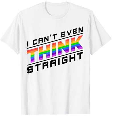 Drapeau LGBT amusant gay lesbienne arc-en-ciel T-Shirt