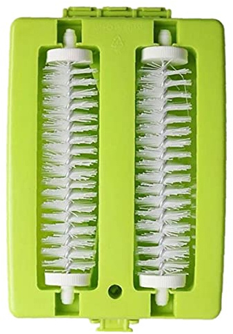 Zonster 1pc Teppich Debris-bürste, Hand Doppelwalzenbeschichter Kehrmaschinen Reinigungsbürste Collector Roller Für Sofa Teppich Crumb Staub Hair (zufällige Farbe)