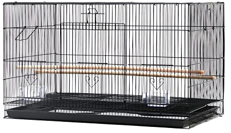 Huole - Aviario Interior para pájaros (Metal para periquitos, pinzones cócteles, Conures inseparables, Canarios), 75,5 x 45 x 45 x 45 cm