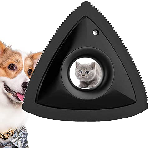 CEASELESLY Depiladora para Mascotas, Cepillo de Depilación, 3 Densidades de Dientes, para Automóvil, Muebles, Alfombras, Ropa, Cama, Sofá (Negro 1)