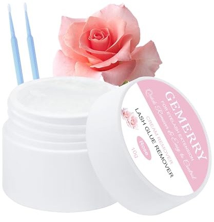 GEMERRY Wimpernverlängerungs Entferner Remover 10 g Wimpernkleber Entferner Creme Wimpernkleber professioneller Wimpernkleber schnell wirkend geringe Reizung lash remover wimpernverlängerung(Rose)