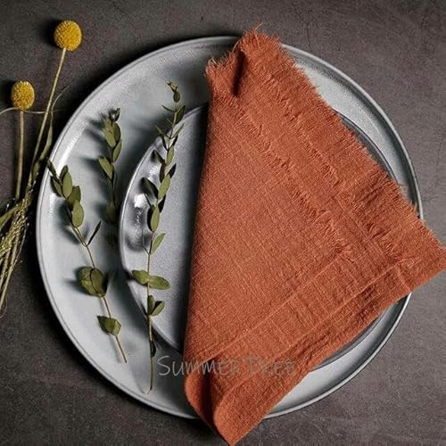 RAEF 50 Stück Servietten, rustikale Baumwollgaze, 41 cm, Serviette, Musselin, Geschirrtuch, Abendessen, Retro-Käsetuch, Hochzeit, Partyzubehör, Leinen, Tischdekoration