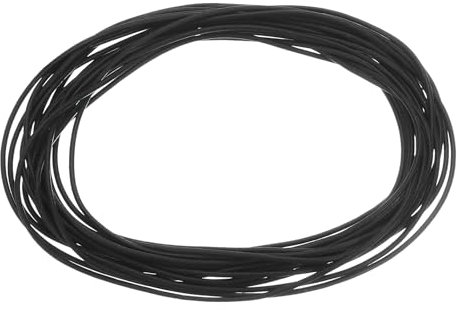 sourcing map Silicone Foam Seal Strip, 1mm(0.04) Dia 4 Meters(13.12 Ft) Long Sponge Rubber Weather Seal Strips Round Rubber Cord Solid for Machinery and Industries, Black