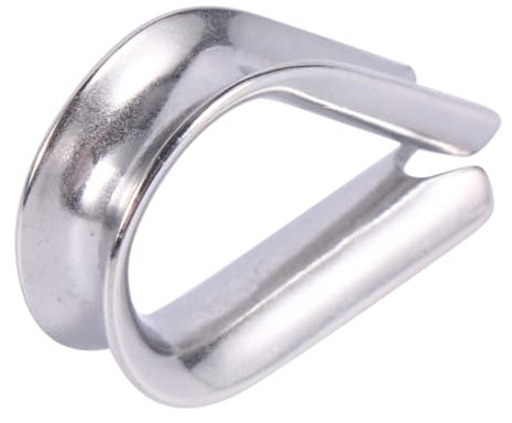 VILLFUL 20piezas Abrazaderas De Cuerda Inoxidable Anillo Forma De Accesorios Para Cuerda y Cable Para Marinas Industriales Plateado