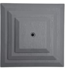 Linic Plastics Pack of 10 Plastic Fence Post Caps in Grey to fit a 3 Square Fence Post, Rot Proof. (GT0044). UK Made. Free UK Postage
