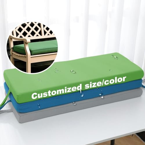 Benutzerdefinierte Outdoor Bankauflage, Rutschfeste Gartenbank Auflage Stuhlkissen, Wasserdicht Sitzauflage Bankkissen, Sitzauflagen Für Bänke, Waschbar Innen Couch Bank Kissenauflage (15cm Dicke)
