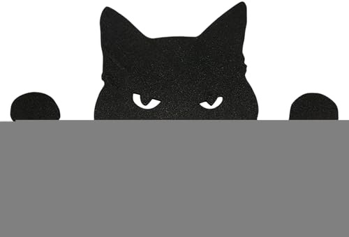 Halloween Tür Deko Metall Halloween Türdeko | Niedliche Innen Halloween Katze Schwarz Topper - Türrahmen Eckdekor Katzen-Silhouette, Türeckenschild