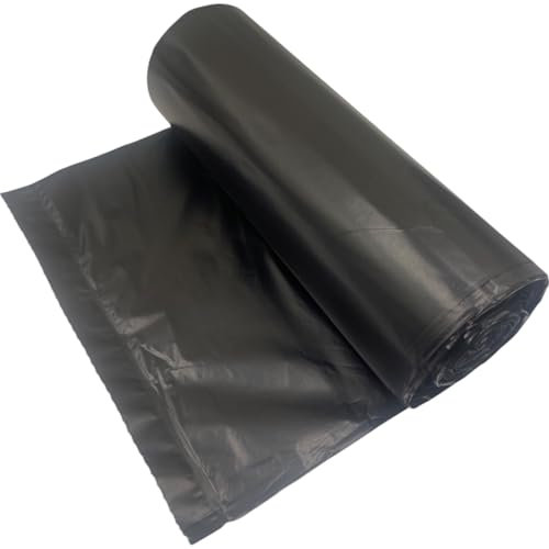 40 Bags 110L Lianpak Heavy Duty Extra Strong Bin Liners, FLAT TOP Large Refuse Sacks, 30 Microns, Recycled, Tear Resistant, 2 Rolls, Kitchen, Household, Commercial Use, Black