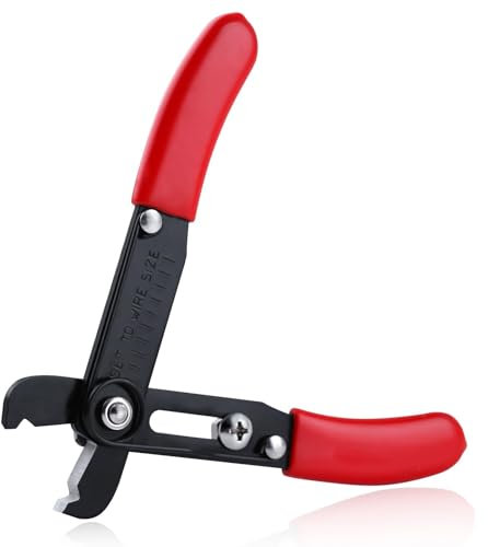 SPEEDWOX Pince à dénuder réglable de 12,7 cm et coupe-fil électrique à ressort pour fils solides et toronnés pour techniciens en activité, électriciens, installateurs