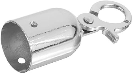 OUNONA Butée Cordon Inox Élégante Avec Crochet Embout Fin De Corde Pour Poteaux De Délimitation Finition Argentée Maintien Sécurisé Et Accessoire Arrêt Pour Câbles Et Cordes