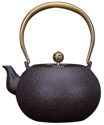 XYUERU Théière Japonaise en Fonte de 1,2 L for thé et café, théière Japonaise Faite à la Main adaptée aux cuisinières