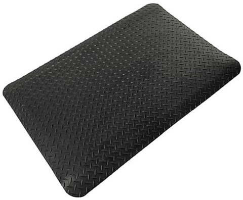 LXBFLC Leitfähige Anti-Ermüdungsmatte, Ergonomische Matte Aus Weichem Schwamm, rutschfeste, wasserdichte Bodenmatten Gegen Rückenschmerzen In Den Beinen(Black,60x90cm)