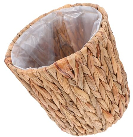 VICASKY Handmade Straw Storage Basket Hyacinth Planter Liner Decorative Flower Pot for Indoor Outdoor Use