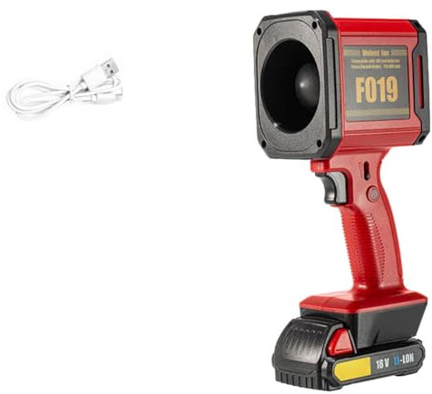 Luobannm Secador de Pelo de Mano para Exteriores de Alta Potencia con Ventilador Turbo, para Montar en el Coche, Extragrande, Color Rojo, 5 Baterías