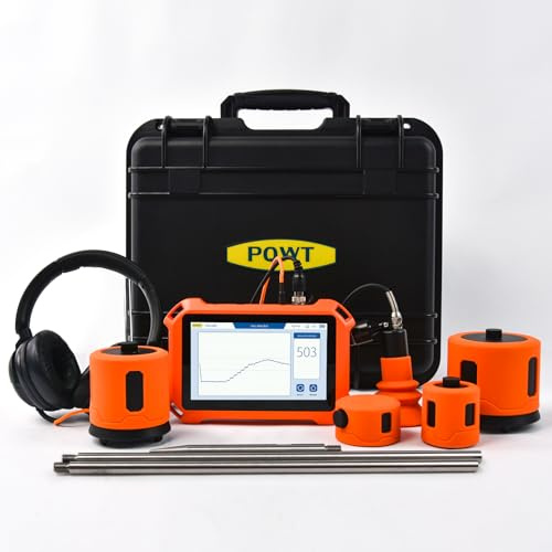 PQWT PQ125E Detector de Fugas de Agua Profesional con Pantalla Táctil y Tecnología de Gas Detección Acústica de Perdidas en Tuberías Precisión 8 Metros Kit Completo