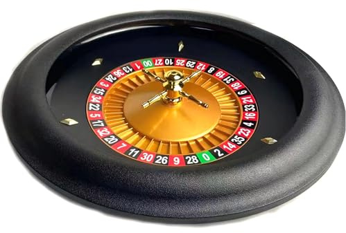 18-Zoll-ABS-Casino-Grade-Deluxe-Hochglanz-Roulette-Rad, Casino-Grade-Roulette-Set mit Doppel-Null-Layout-Roulette-Rad 2 Roulette-Kugeln for das nächtliche Heimspiel oder den professionellen Einsatz