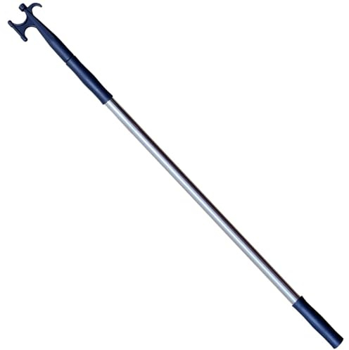 JT-HLM Båtteleskopkrok, anodiserad aluminiumstång justerbar 116–206 cm för dockning och återhämtning, flytande båttillbehör