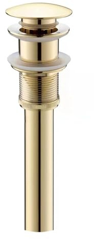 Pop-up-Abflussstopfen für Spülbecken Mehrfarbiger Ablauf mit Pop-up-Sieb for Aufsatzwaschbecken(Gold 1)