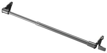 GoodHome Kit barre de vitrage extensible 100-150 cm argent satin 7/9 mm