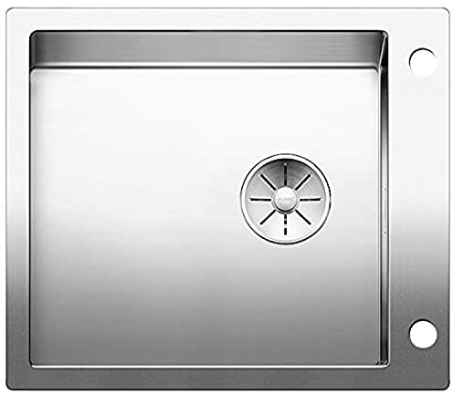 BLANCO Claron XL 60-IF/A 521641 Steam Cooker Kitchen Sink with Battery Bank, Matched to Steam Cooking, for Normal and Flush Installation, InFino Spout, Stainless Steel Silk Gloss, 521641 | For 60 cm wide base cabinets, resistant to Scratches, installation type: installation from top and flush
