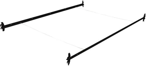 Hollywood Bed Frames Modern Stainless Steel Hook On Bed Rails with Brackets, Easy Assembly, for Twin/Full-Size Bed in Coffee Finish