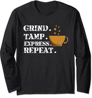 Moudre Tamponner Express Répéter, Cafetière Barista Café Amo Manche Longue