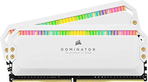 Corsair Dominator Platinum RGB DDR4 16 GB (2 x 8 GB) 3600 MHz C18 Memoria per Desktop (Regulación de Voltaje integrada, Refrigeración DHX patentada, 12 Leds CAPELLIX RGB, Intel XMP 2.0) Blanco