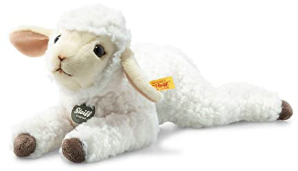 Steiff Boecky Lamm - 35 cm - Kuscheltier - Creme liegend, Whisper White, 067440