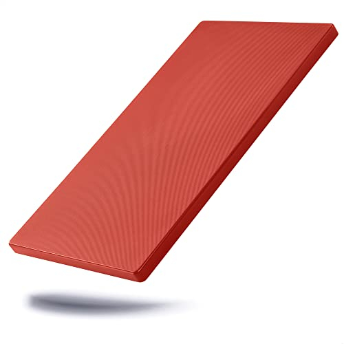 Gastronette Schneidbrett | großes Hackbrett HACCP Schneidebrett | Küchenbrett 2cm dick mit rutschhemmenden Füßen 50x30x2 cm aus Kunststoff antibakteriell Gastronomie Qualität Klingenschonend rot