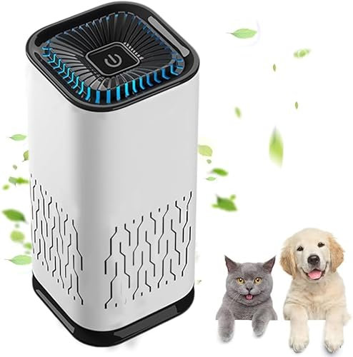 Pet Air Purifiers,Portable Mini Pet Air Purifiers For Home Pee Smell,Pet Waste,Whisper Silent,Eliminate Odor (Color : White)