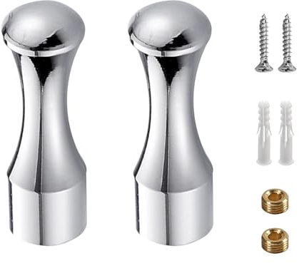 Lamondre 2 Stück Kleiderhaken, Wandhaken, Garderobenhaken Modernerhaken mit Montagezubehör, Handtuchhaken für Bad、Wohnzimmer& Küche（Silber）