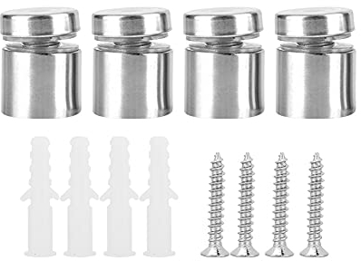 4 Stück Werbeschild-Abstandsschrauben, Edelstahl-Werbeschild-Befestigungsschrauben, Hohlglas-Abstandsstift Zum Aufhängen von Acrylbildern(19x30mm)