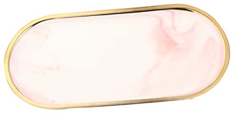 ANDRESLAD Plateau De Présentation Céramique Pour Bijoux Assiette à Dessert Style Nord-américain Porcelaine Rose