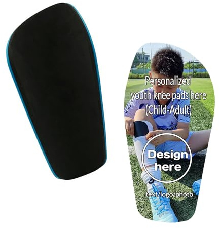 RoPox Personalisierbare Schienbeinschoner Fußball,Performance Shinguards,Shinguards mit eigenem Design/Logo/Wunschnummer, Premium Schienbeinschoner für Kinder und Erwachsene
