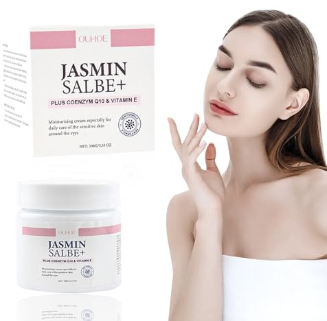Jasminsalva Plus, jasmin salva ögon 100 g, aktiv jasminsalva mot mörka ringar, ögontrötthet och svullnad samt slapp ögonlock, ögonvård för kvinnor och män