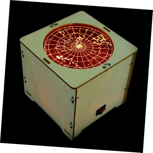KICHOUSE Starlight Model Boys and Girls Projector Luminous Non Slip Night Light Handmade Wood Star Projector Light Rechargeable Space for Bedroom Decor