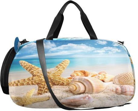 Seesack für Kinder, Strand, Seestern, Sporttasche, kleine Reisetasche, leicht, Turnbeutel für Jungen und Mädchen