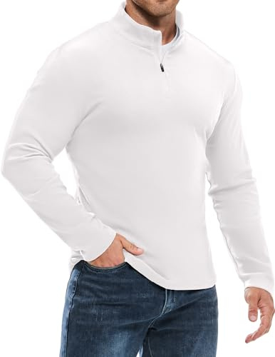 Elegancity Sweatshirt Herren 1/4 Zip Pullover Casual Herren Troyer Regular Fit Trainingspullover Gym Laufshirt Langarm mit reißverschluss