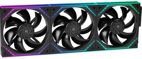 Thermalright TL-M12Q X3 120mm PC Case Cooling Fans, Daisy-Chain | 2000RPM | High Airflow | ARGB | Dual Infinity Mirrors Lighting for Gaming Build(3-Pack)