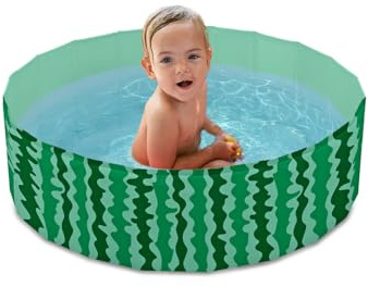 Flur Piscina Rigida per Bambini 80x20 cm in PVC Fantasia Fruit con Fondo Antiscivolo, Piscina da Giardino Sicura e Facile da Montare per Esterno