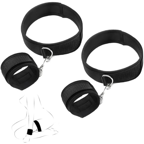 2 PCS Bondage Set Fesseln Sexspielzeug für Paare,Handschellen für sexspiele,Oberschenkel-& Handschellen fesseln Sextoy für paare Extrem Sex,SM Sex Toys für Bett,Erotik Fesselset für Anfänger