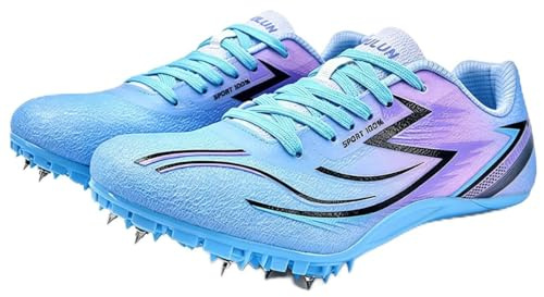 PIzrgm Hombre y Mujer Zapatillas de Clavos, Zapatillas De Atletismo para Carreras Saltos Y Velocidad,A,40 EU