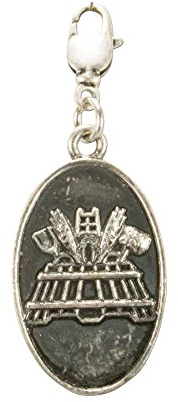 Alpenflüstern Trachten-Anhänger Maibaum Brauer für Charivari oder Trachtenkette (antik-silber-farben) AAH153