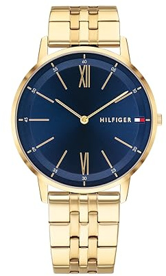 Tommy Hilfiger Reloj Analógico de Cuarzo para Hombre con Correa de Acero Inoxidable de Color Dorado - 1791513