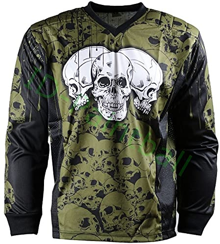 IDP Jersey The Skulls Oliv Paintball Trikot